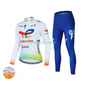 Team TotalEnergies Cykeltrøje Langærmet + Cykelbukser Viter Thermal Fleece 2022 N001